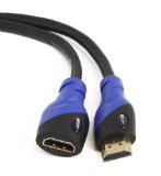 Aurum Ultra Series - High Speed HDMI Extension Cable Male - Female (3 Ft) with Ethernet - Supports 3D & Audio Return Channel [Latest Version] - 3 Feet