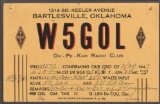 W5GOL G Len DeCou Bartlesville OK QSL card 1947